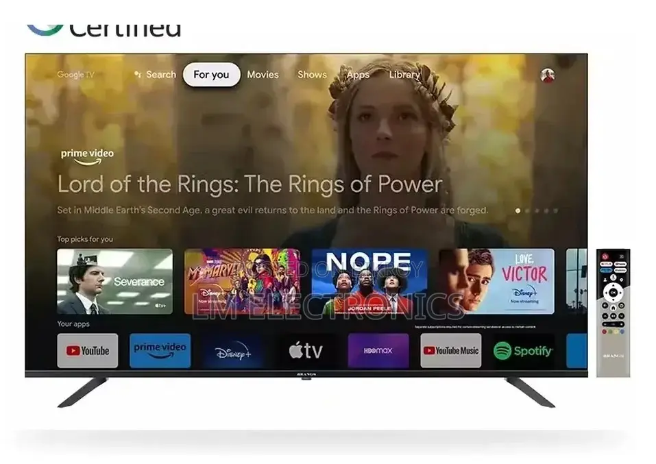 Rangs 65-Inch Google Certified TV | Frameless 4K UHD Smart TV