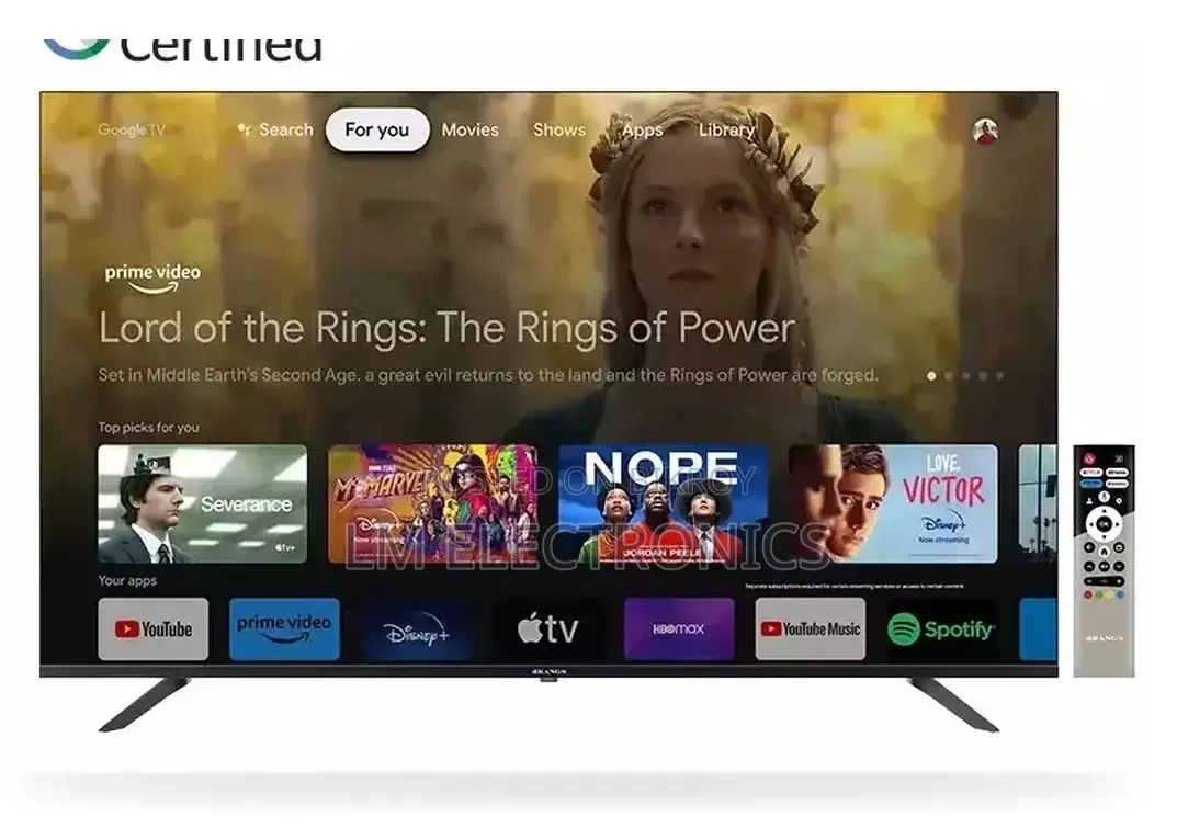 Rangs 65-Inch Google Certified TV | Frameless 4K UHD Smart TV