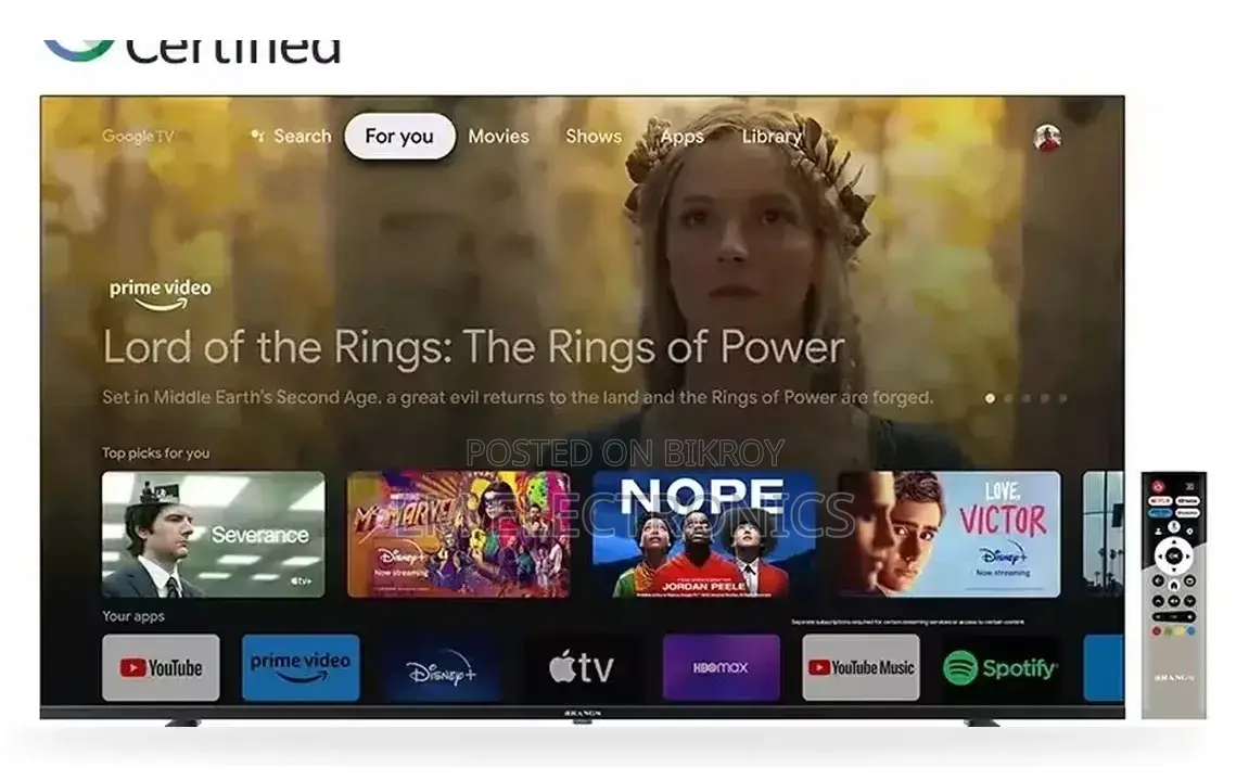 Rangs 65-Inch Google Certified TV | Frameless 4K UHD Smart TV