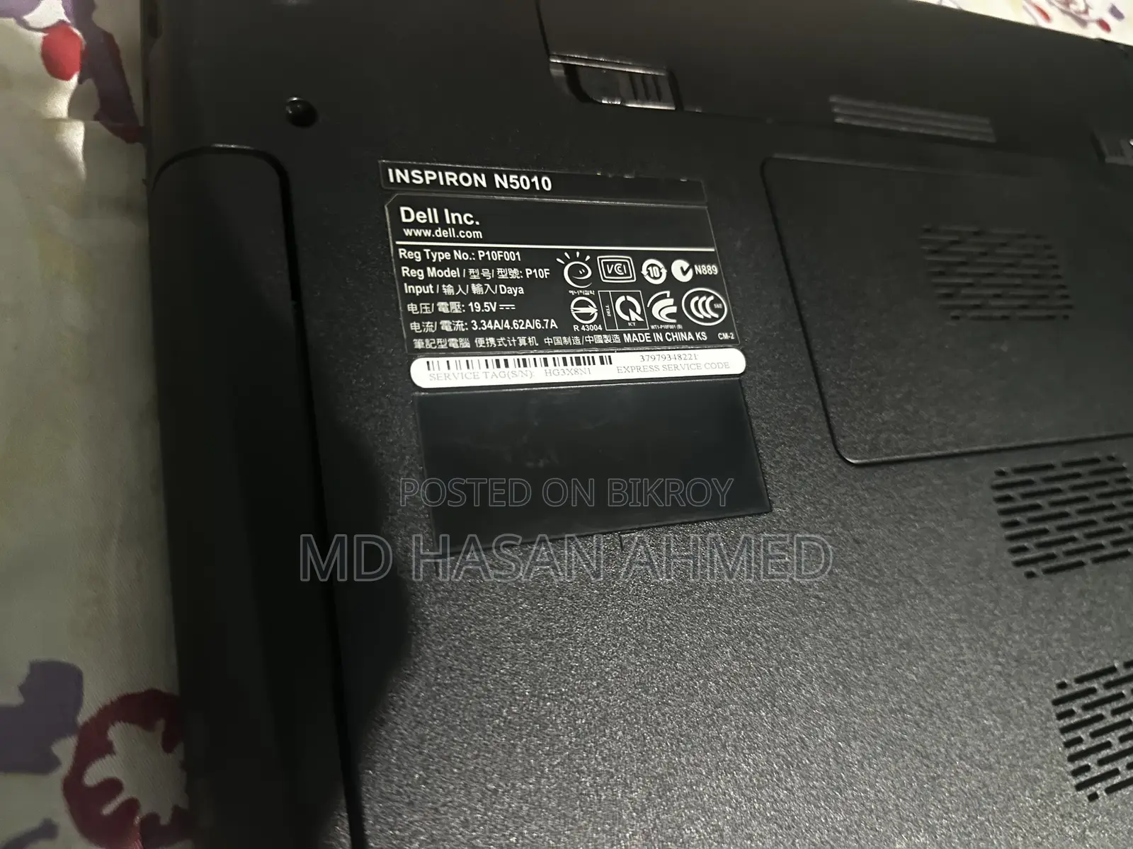 Laptop Dell 4GB Intel Core i3 HDD 320GB