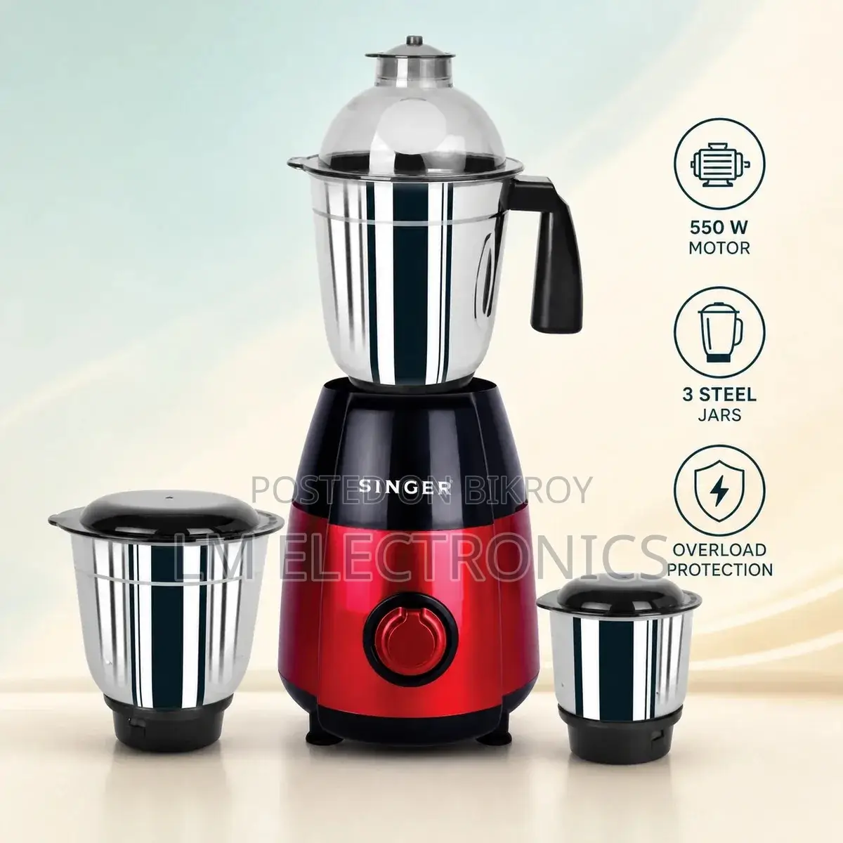 Singer Pro Mixer Grinder Elite – 550W