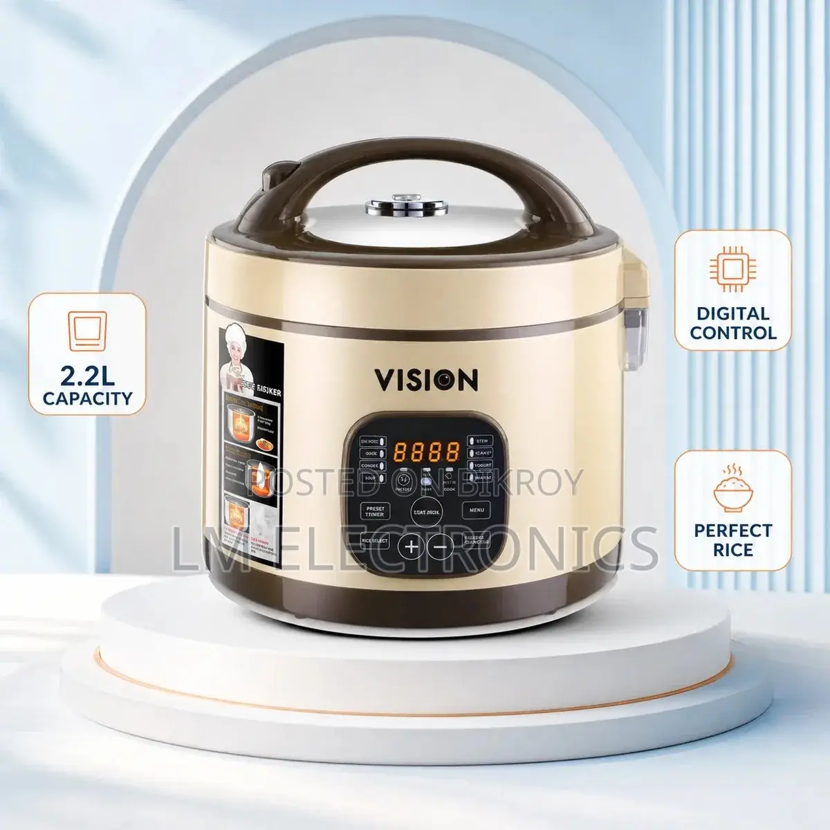 Vision Digital Rice Cooker 2.2L (Elite)