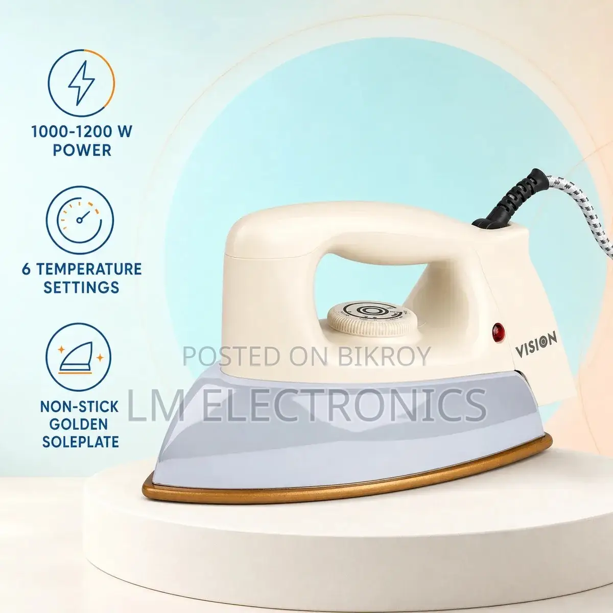 Vision Electric Iron VIS-DEI-015-SS (Rhino)