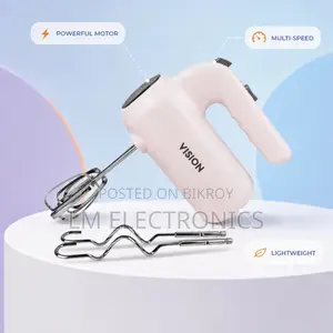 Vision Electric Hand Mixer VIS-HM-002 Light Pink