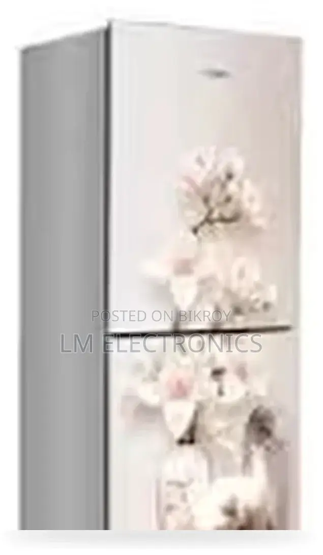 Vision Glass Door Refrigerator RE-222 Liter Vase W Magnolia Flower Top