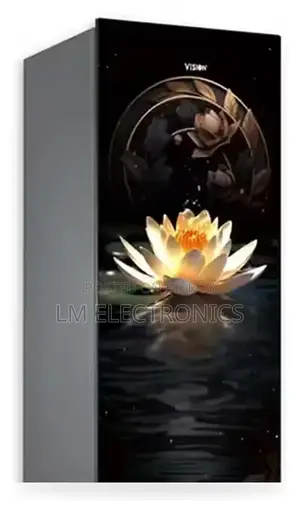 Vision Glass Door Refrigerator RE-150 Liter Moonlight Lily Flower Top 