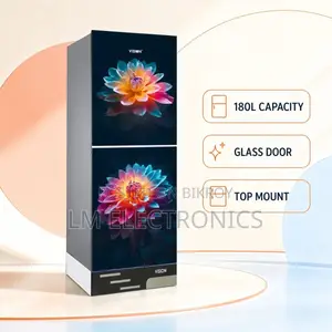 Vision Glass Door Refrigerator RE-180 Liter Lotus Poddo Top Mount