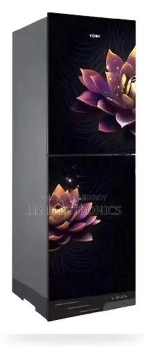 Vision Glass Door Refrigerator RE-222 Liter Purple Digital Lotus Top M