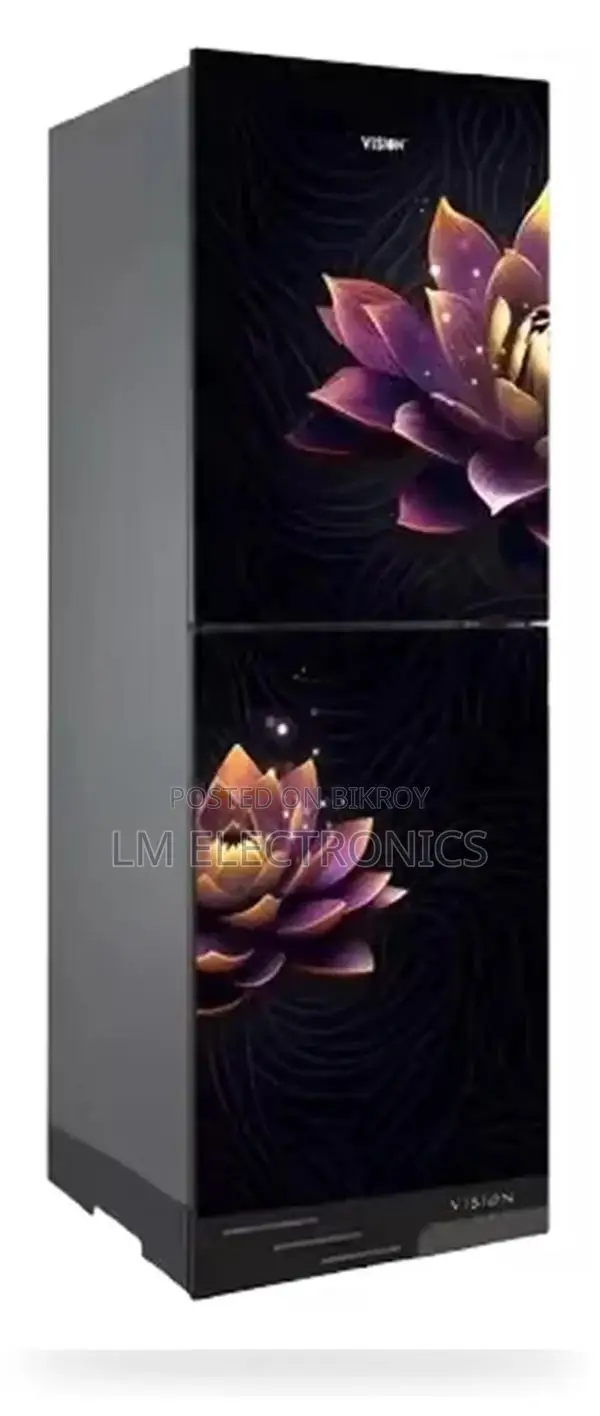 Vision Glass Door Refrigerator RE-222 Liter Purple Digital Lotus Top M
