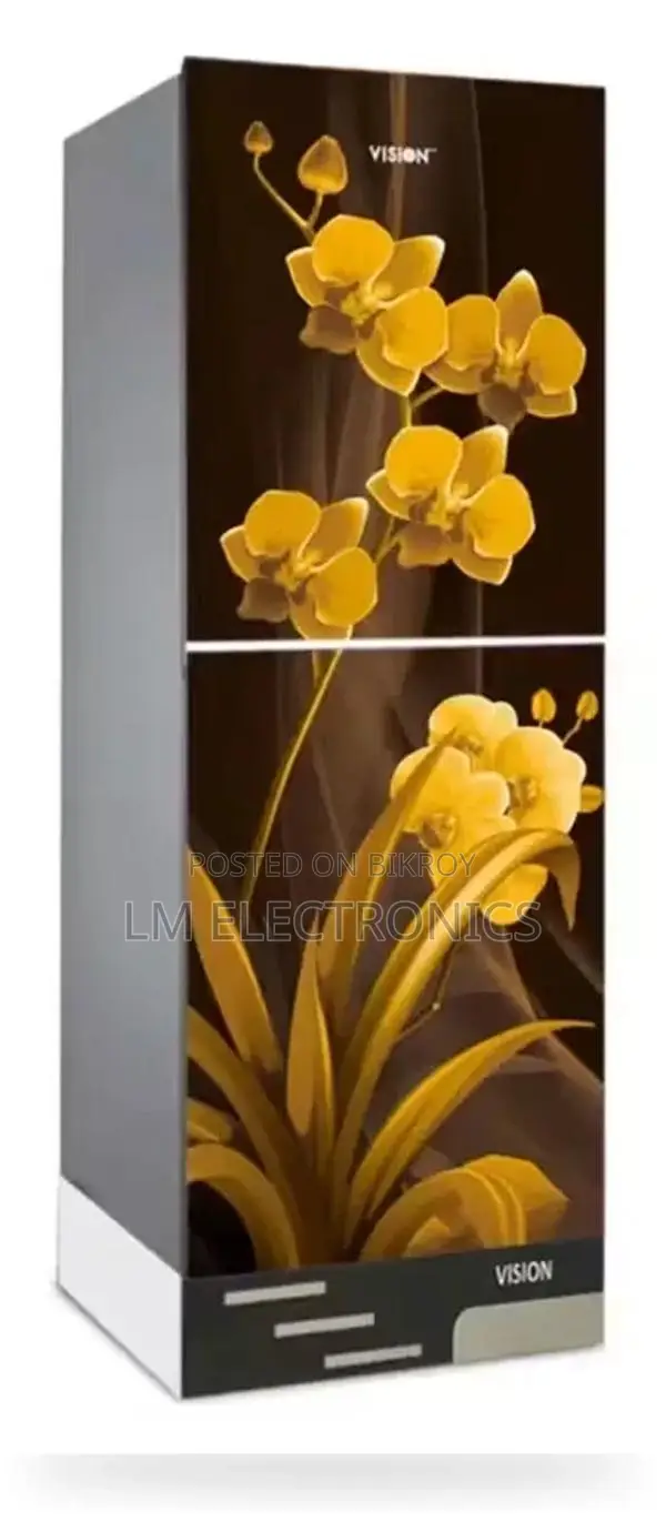Vision Glass Door Refrigerator RE-238 Liter Pansy Fancy Bottom Mount