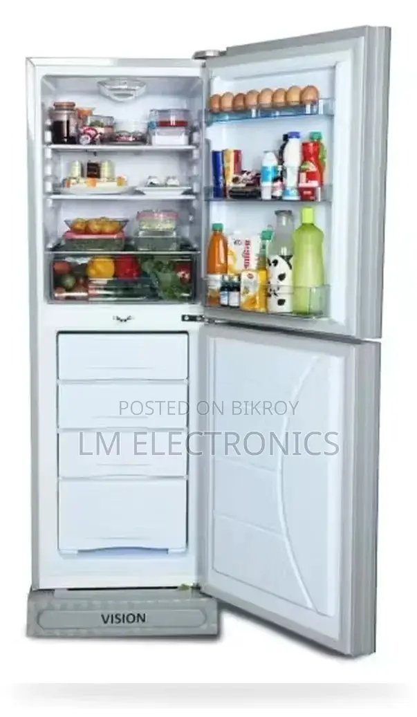 Vision Glass Door Smart Dispenser Refrigerator RE-238 Liter Black Bott