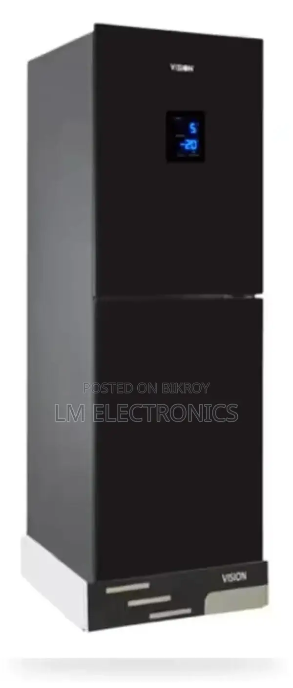 Vision Glass Door Smart Dispenser Refrigerator RE-238 Liter Black Bott