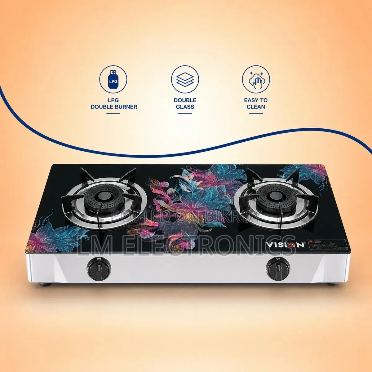 Vision LPG Double Glass Gas Stove