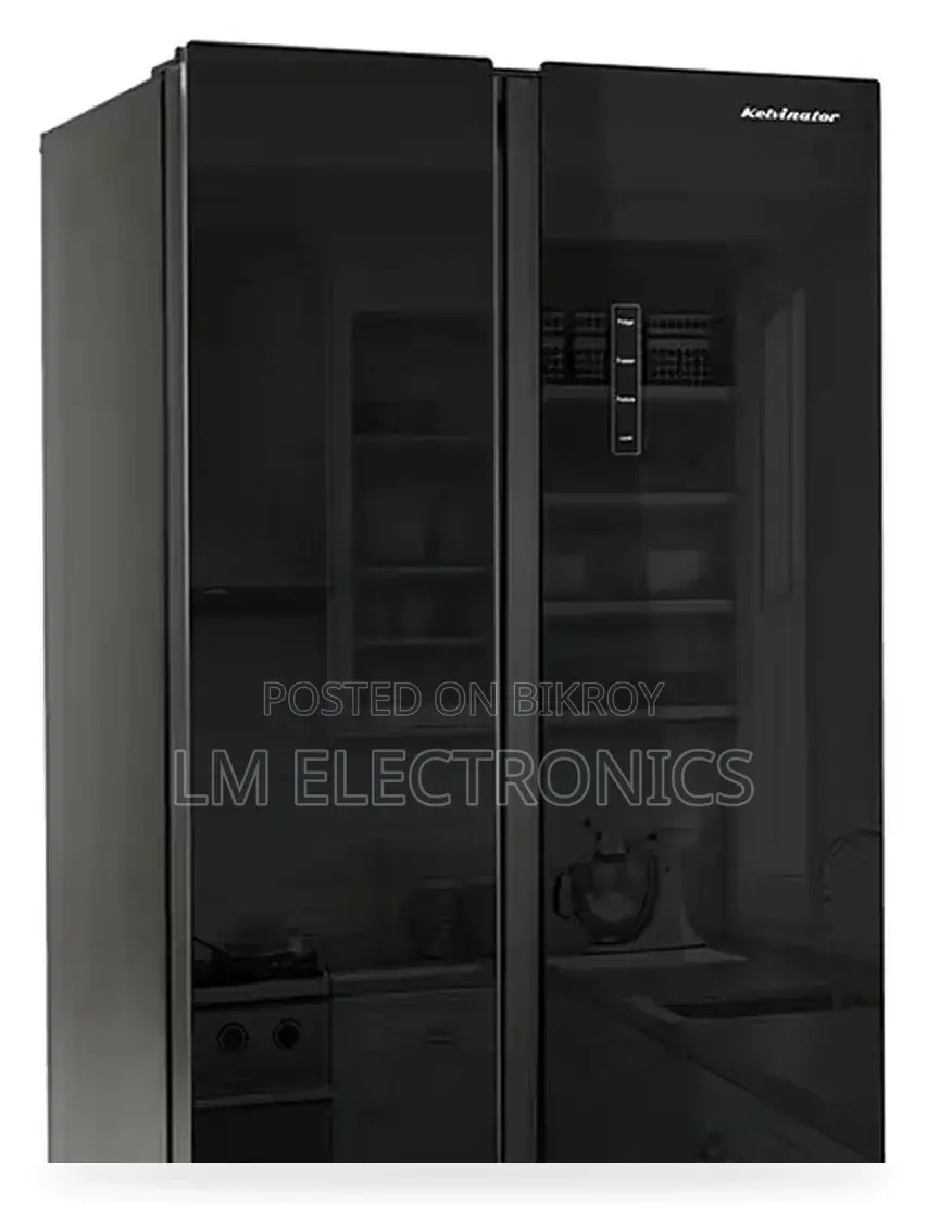 Kelvinator 537 Liter Inverter Side by Side Glass Door No Frost Refrige