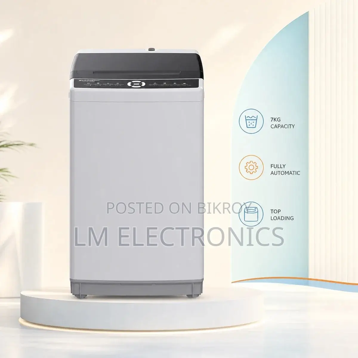 Kelvinator 7KG Automatic Top Loading Washing Machine