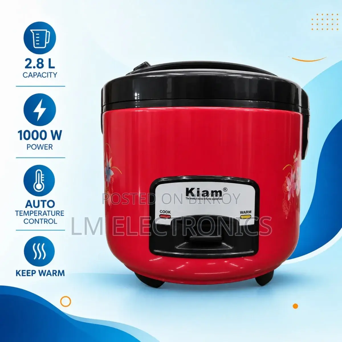 Kiam 2.8L DFB-104 Rice Cooker