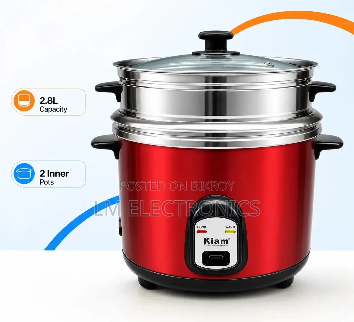 Kiam 2.8L Rice Cooker