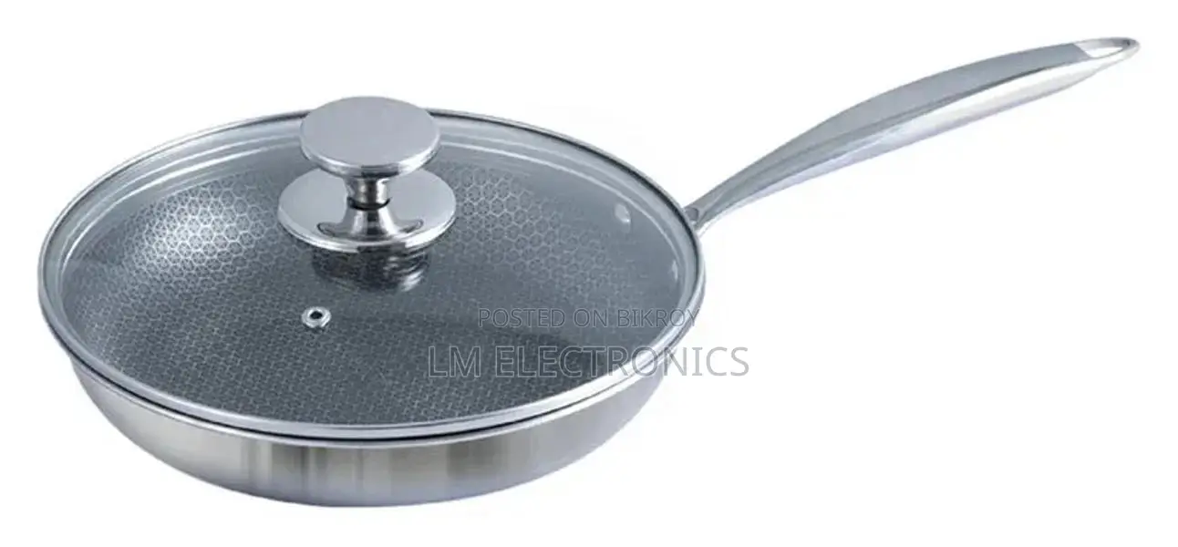 Kiam 26CM Tri Ply Honeycomb Stainless Steel Fry Pan With Lid Induction