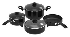 Kiam 7in1 Black 7 Pcs Non Stick Cookware Set
