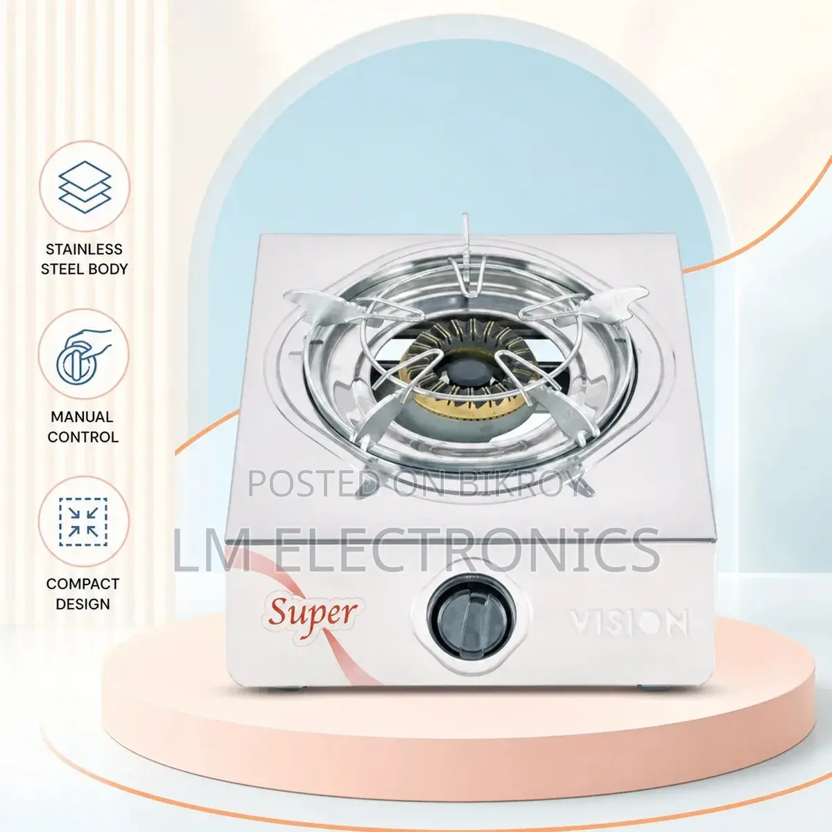 Vision LPG Single SS Gas Stove