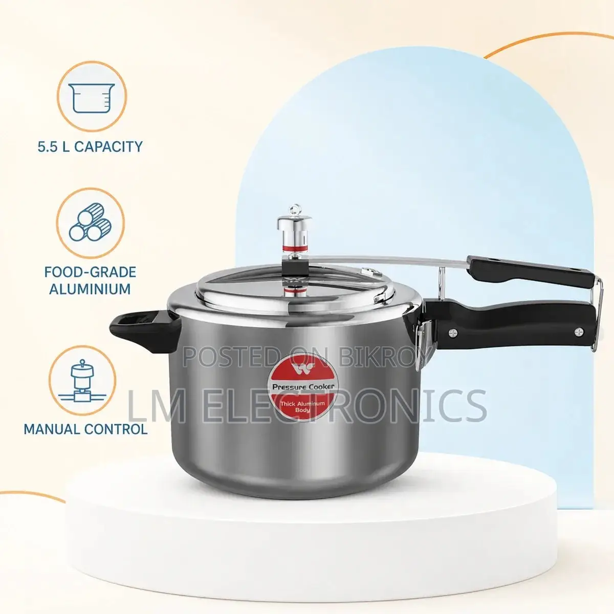Vision Manual Straight Classic Pressure Cooker 5.5L