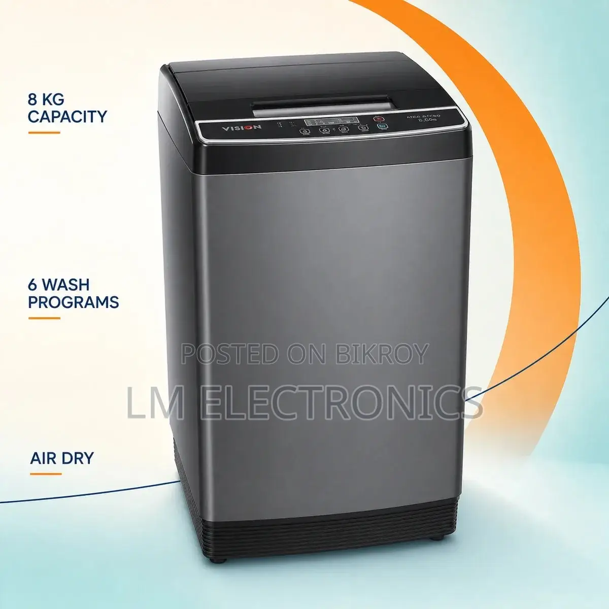 Vision Top Loading 8KG Washing Machine ATC80