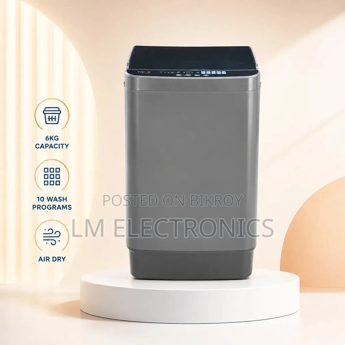 Vision Top Loading Washing Machine 6KG TL-60C