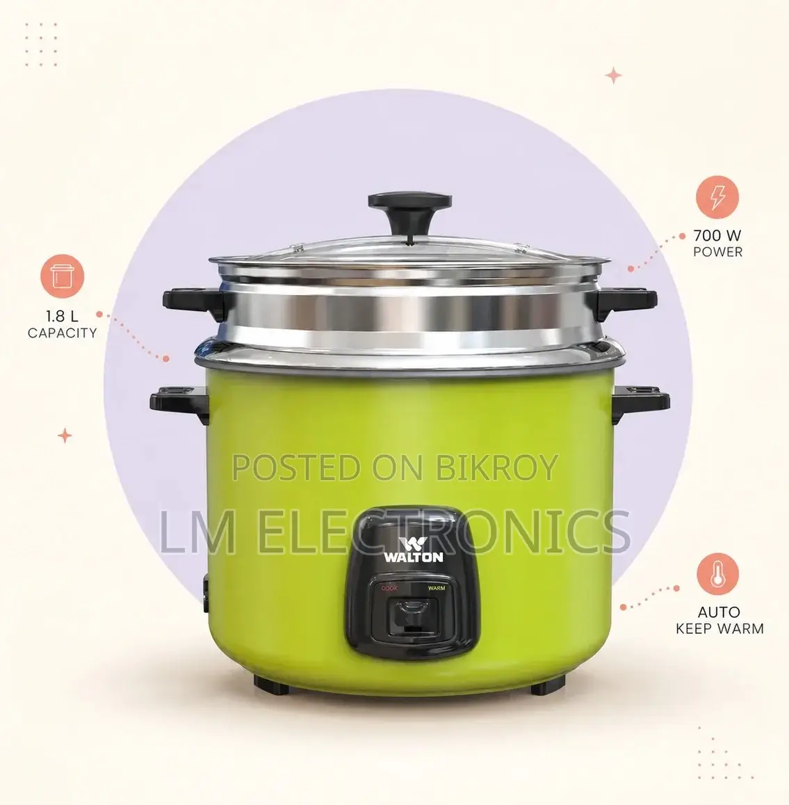 Walton 1.8L Rice Cooker – Star Deluxe