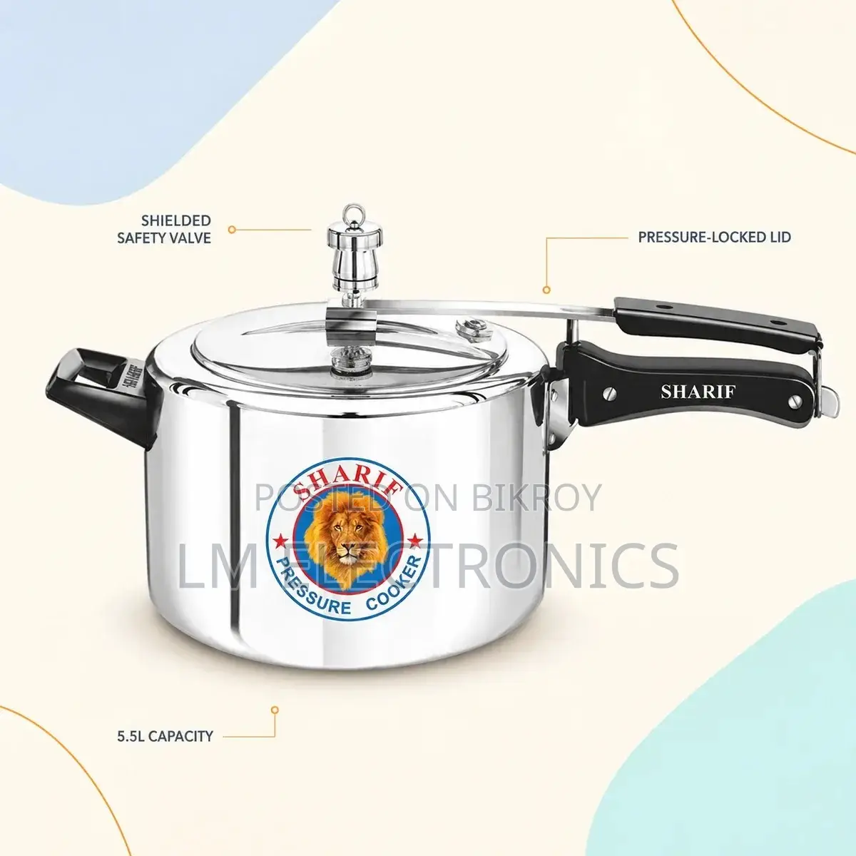 Sharif Pressure Cooker (Classic) 5.5 Litre