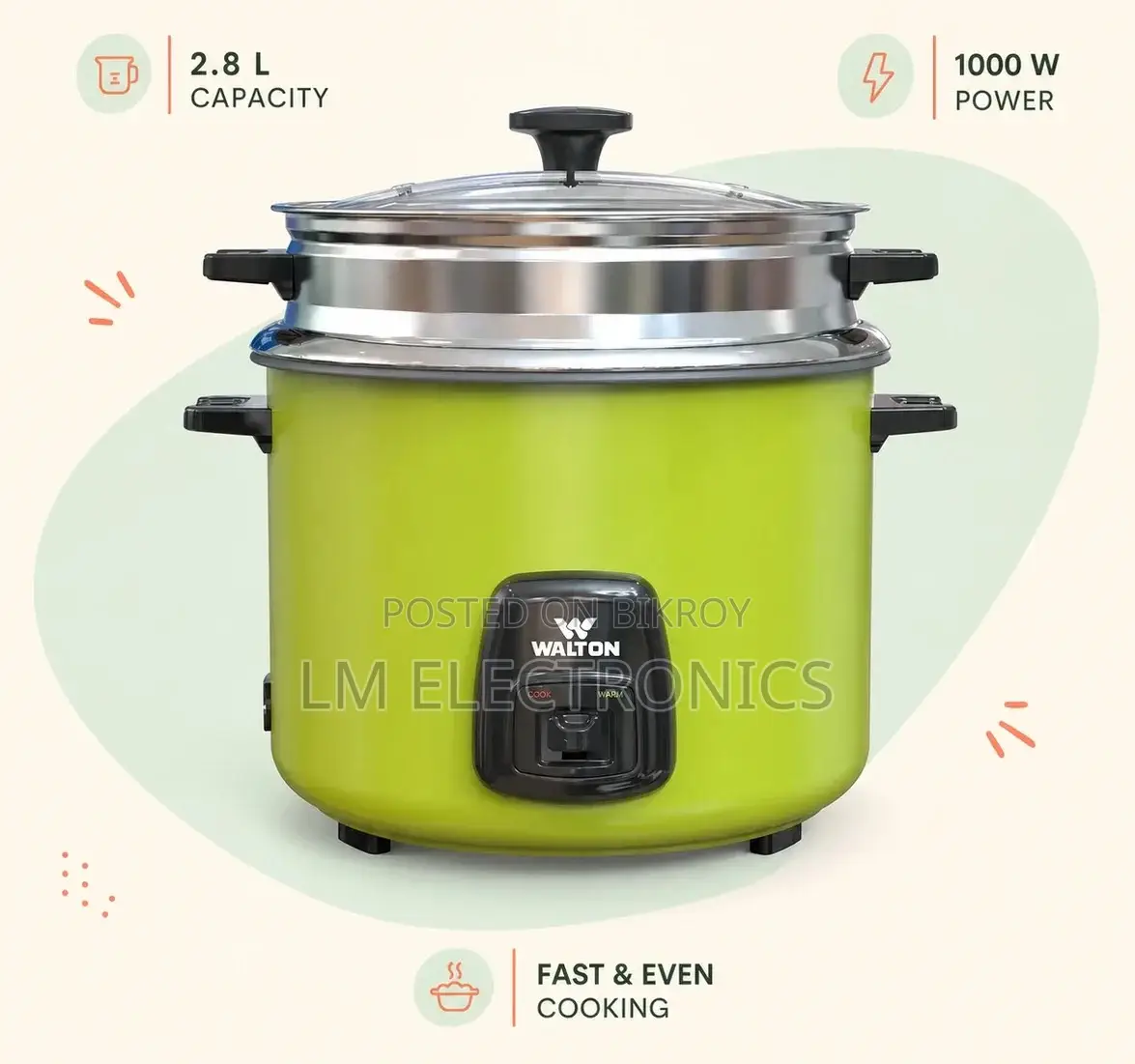 Walton 2.8L Rice Cooker – Star Deluxe