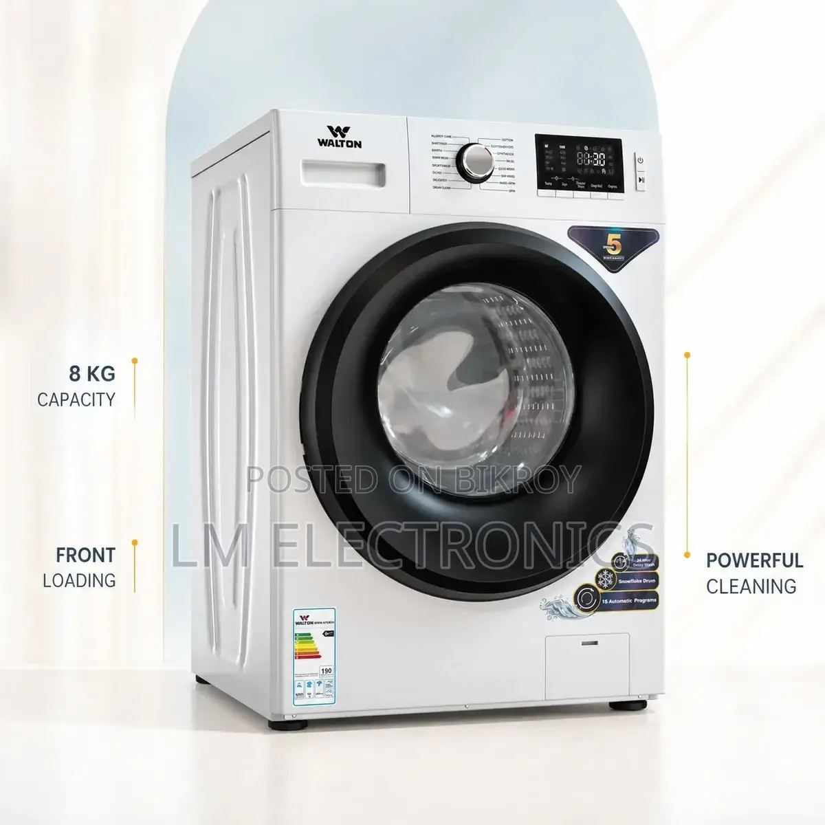 Walton 8Kg Front Loading Washing Machine