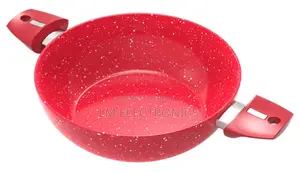 Walton Ceramic Coated Wok Pan With Glass Lid 24 cm