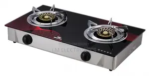 Walton Double Burner Glass Gas Stove Camellia