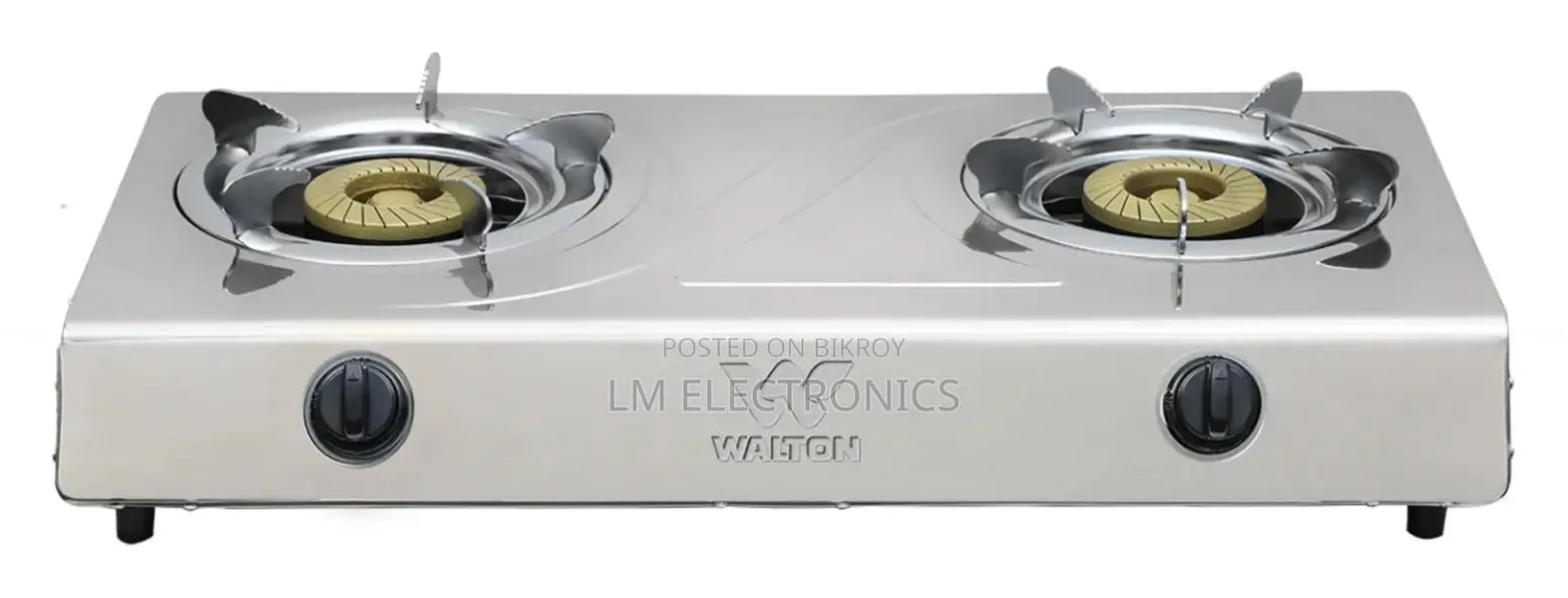 Walton Double Burner SS Gas Stove - WGS-DS1 (LPG / NG)