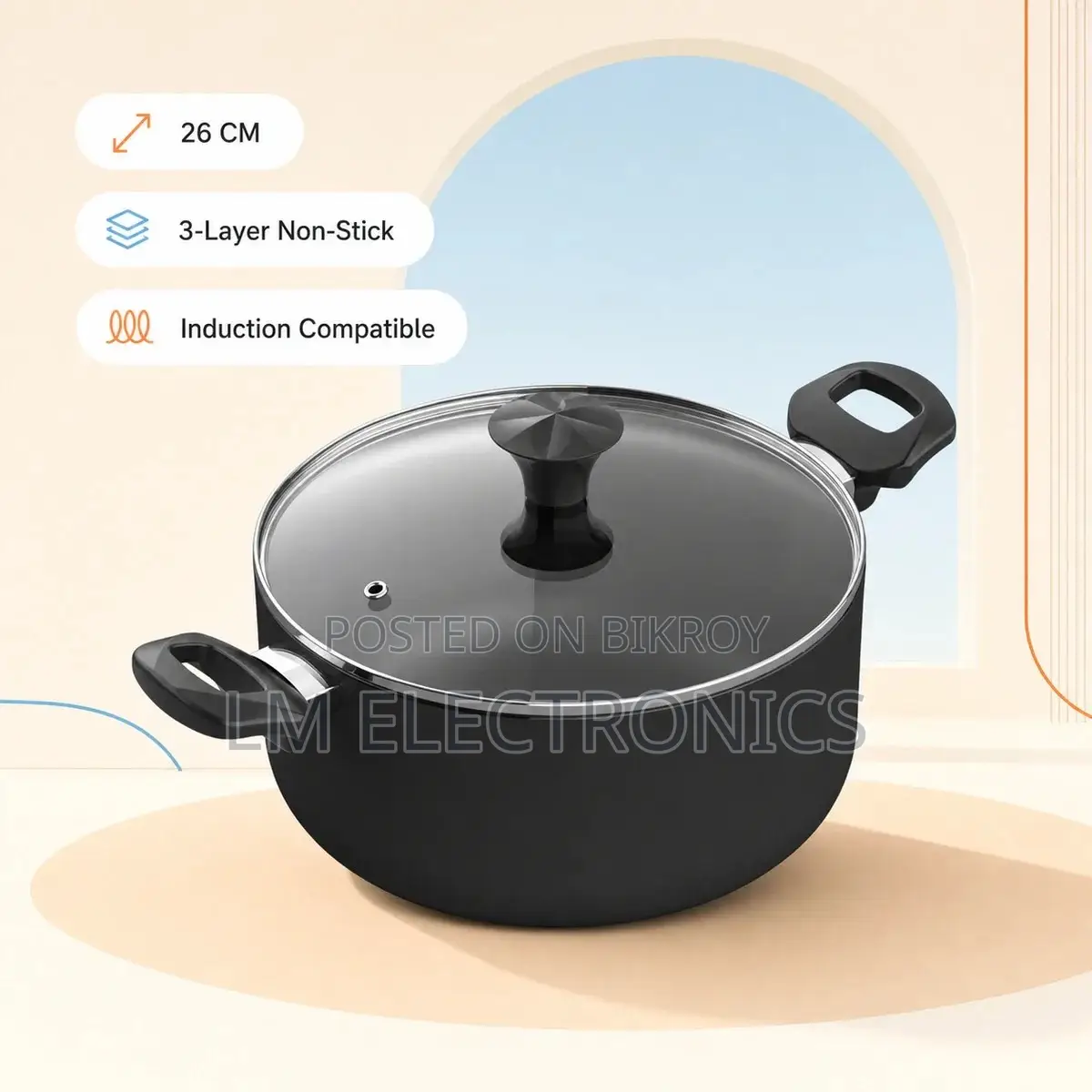 Walton Induction Based Casserole Pan 26cm