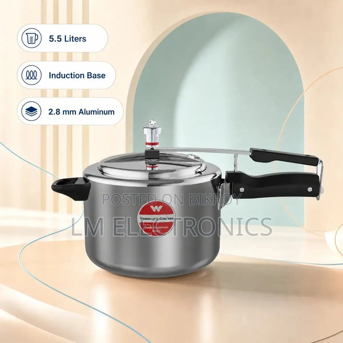 Walton King Induction Pressure Cooker 5.5L