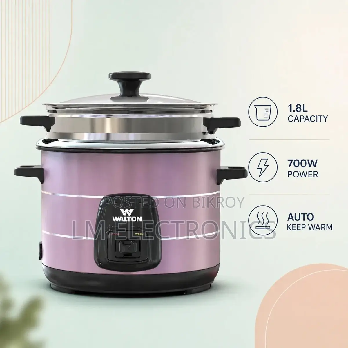 Walton Rice Cooker 1.8L – Gloria Deluxe