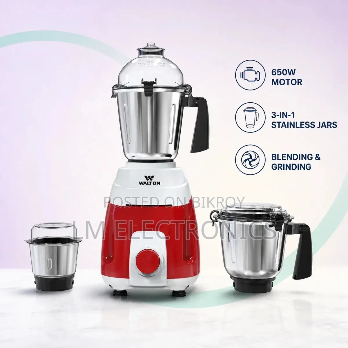 Walton Sonic Series Mixer Grinder 650 Watt