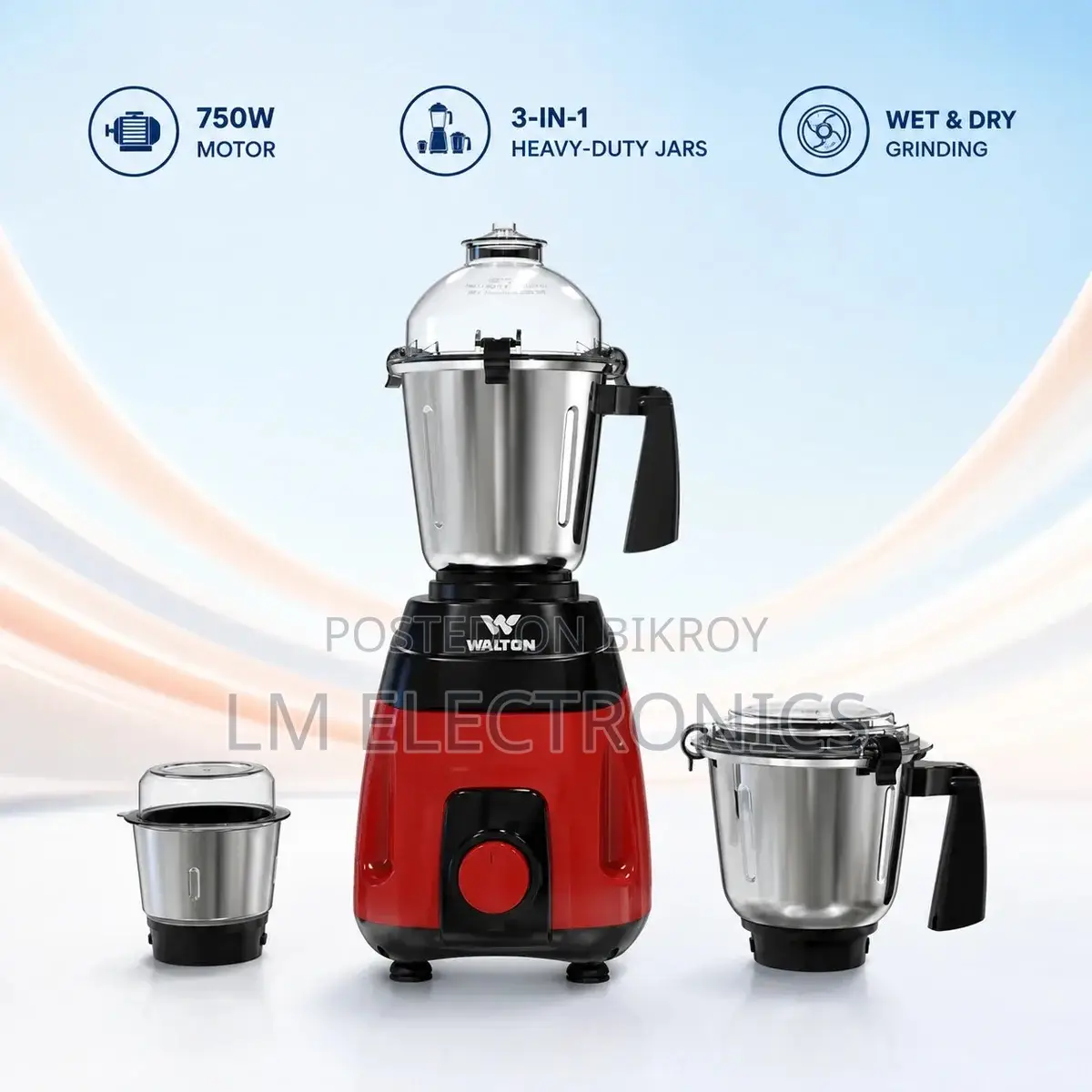 Walton Sonic Series Mixer Grinder 750 Watt