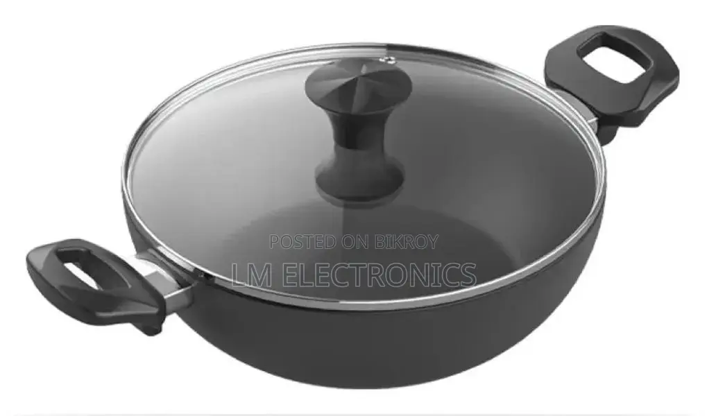 Walton Wok Pan 26cm with Glass Lid Classic Induction