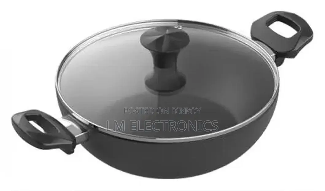 Walton Wok Pan 26cm with Glass Lid Classic Induction