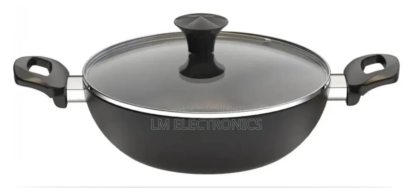 Walton Wok Pan 26cm with Glass Lid Classic Induction