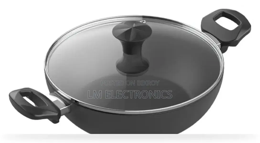 Walton Wok Pan 28cm with Glass Lid Classic Induction
