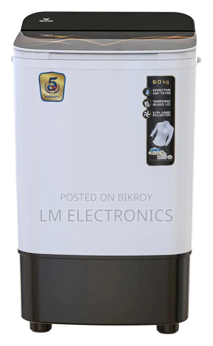 Walton 8 KG Single Tub Semi-Automatic Washing Machine
