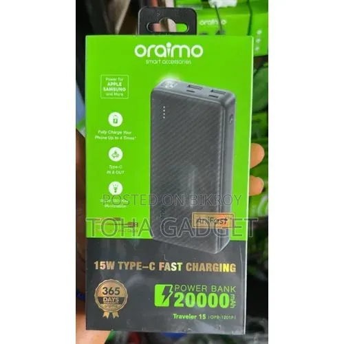 Oraimo Traveler 15 20000mAh 15W  Power Bank