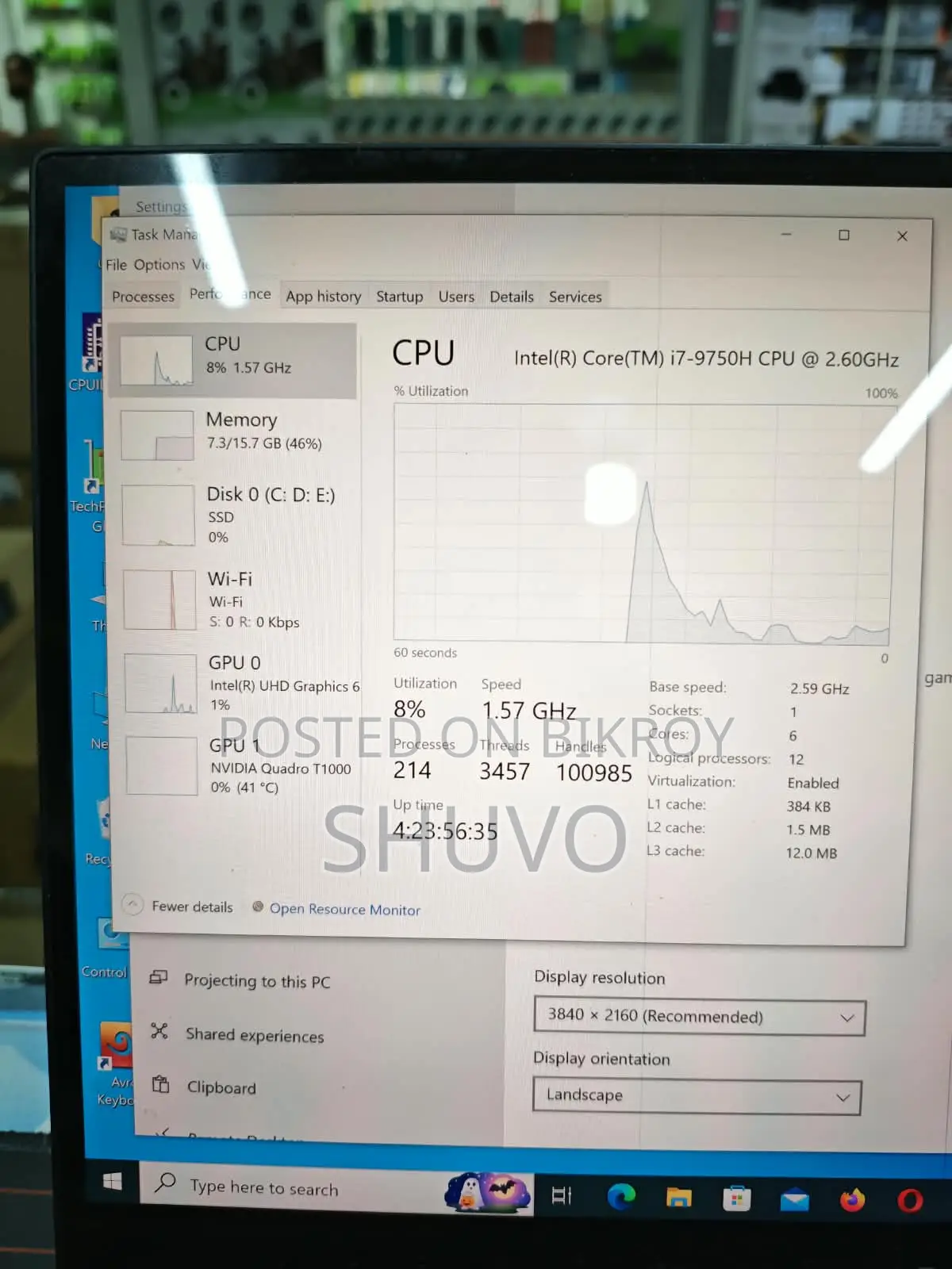 Laptop Dell Precision 5540 16GB Intel Core i7 SSD 512GB
