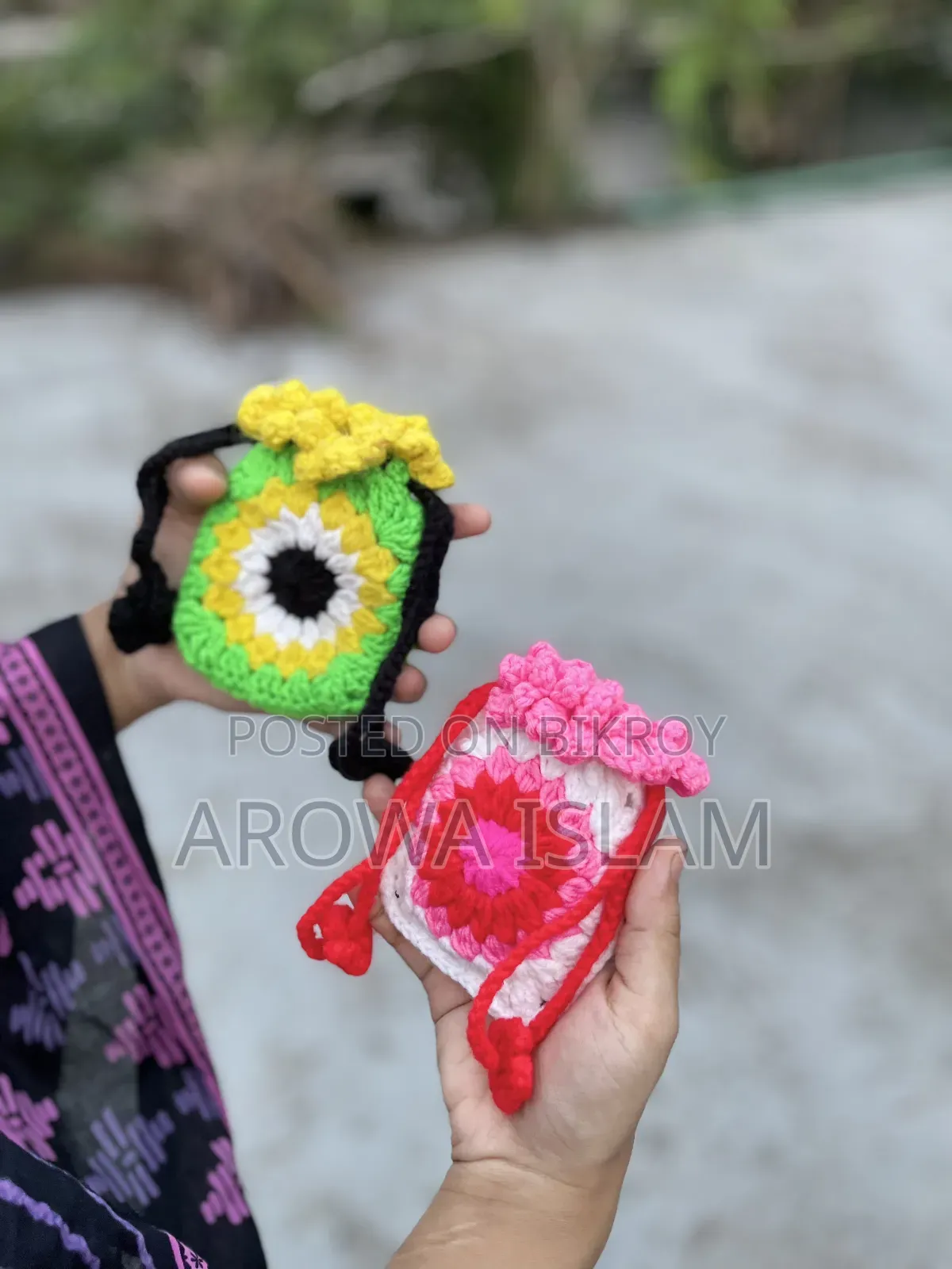 হ্যান্ডমেড ক্রুশেট মিনি ব্যাগ