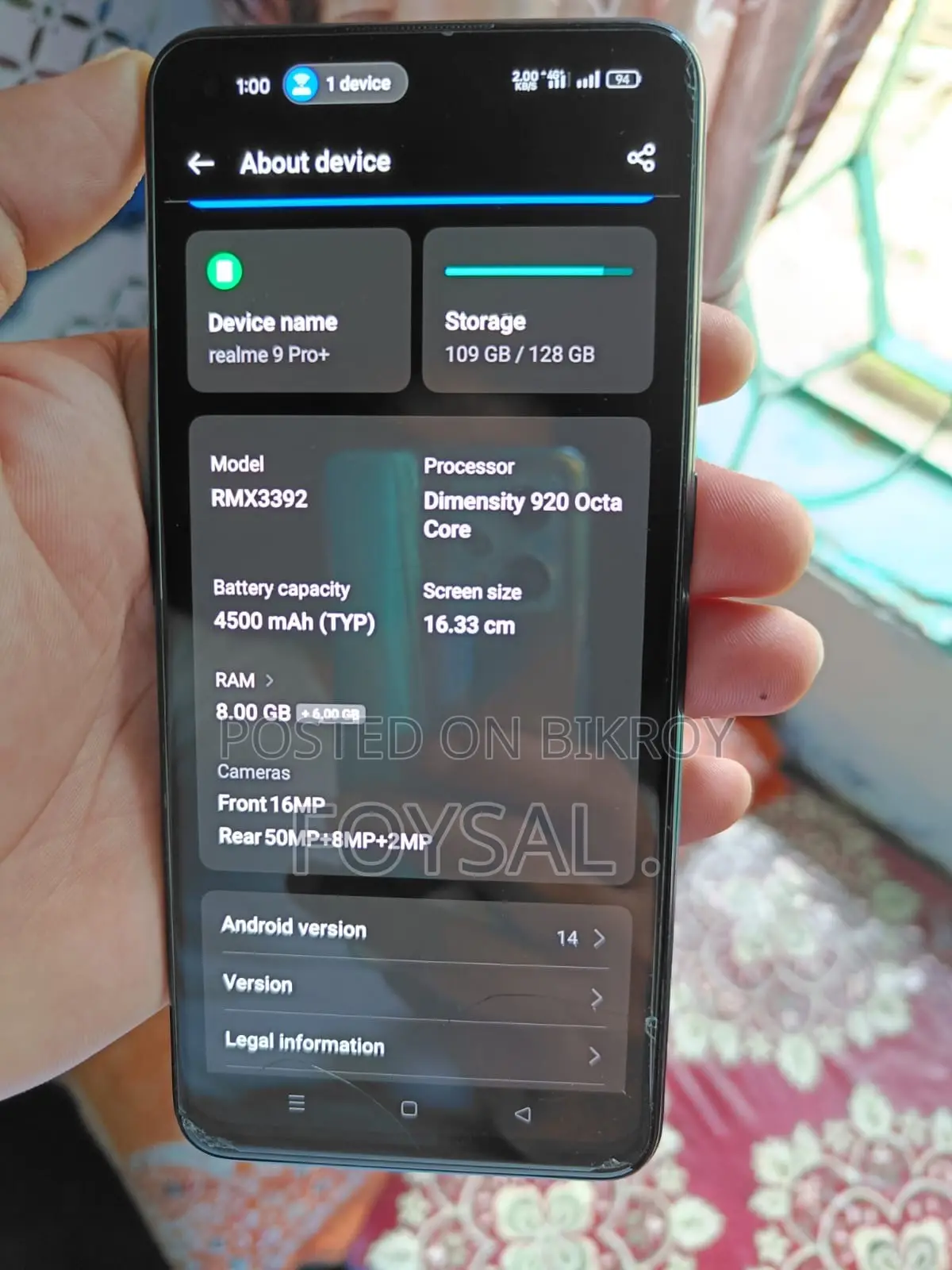 Realme 9 Pro+ 128 GB Green