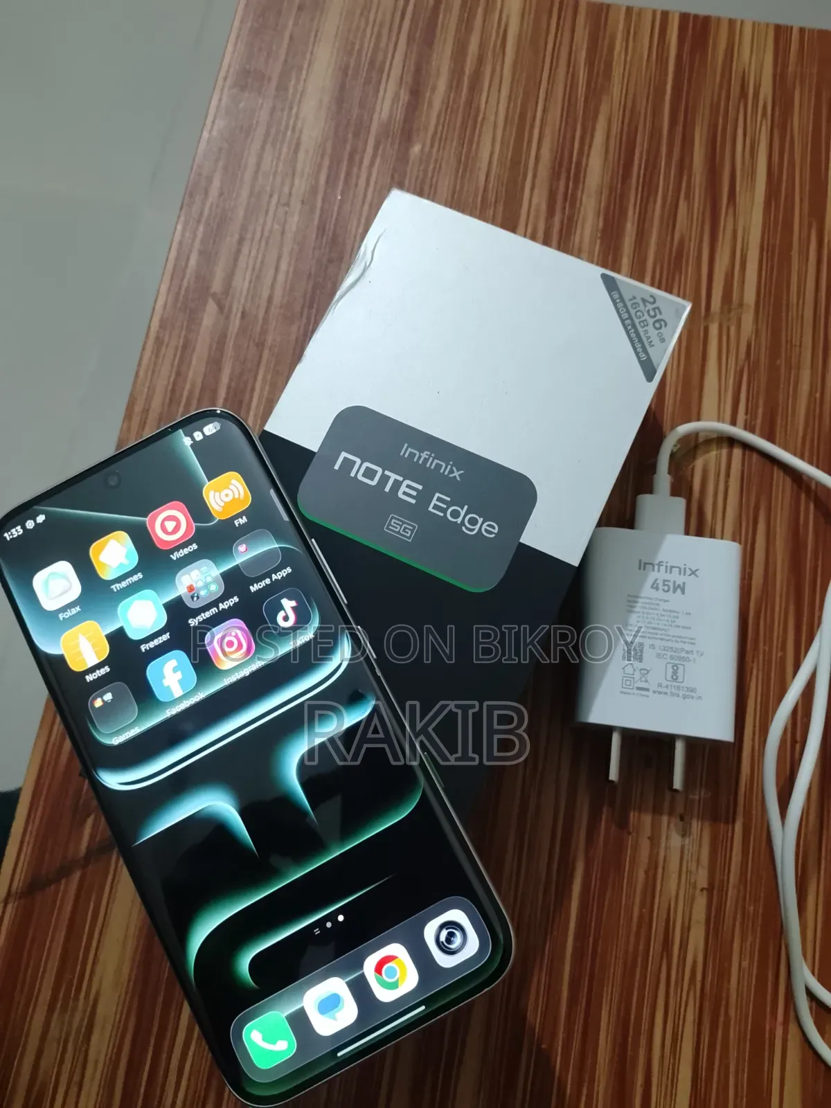New Infinix Note Edge 256 GB Silver