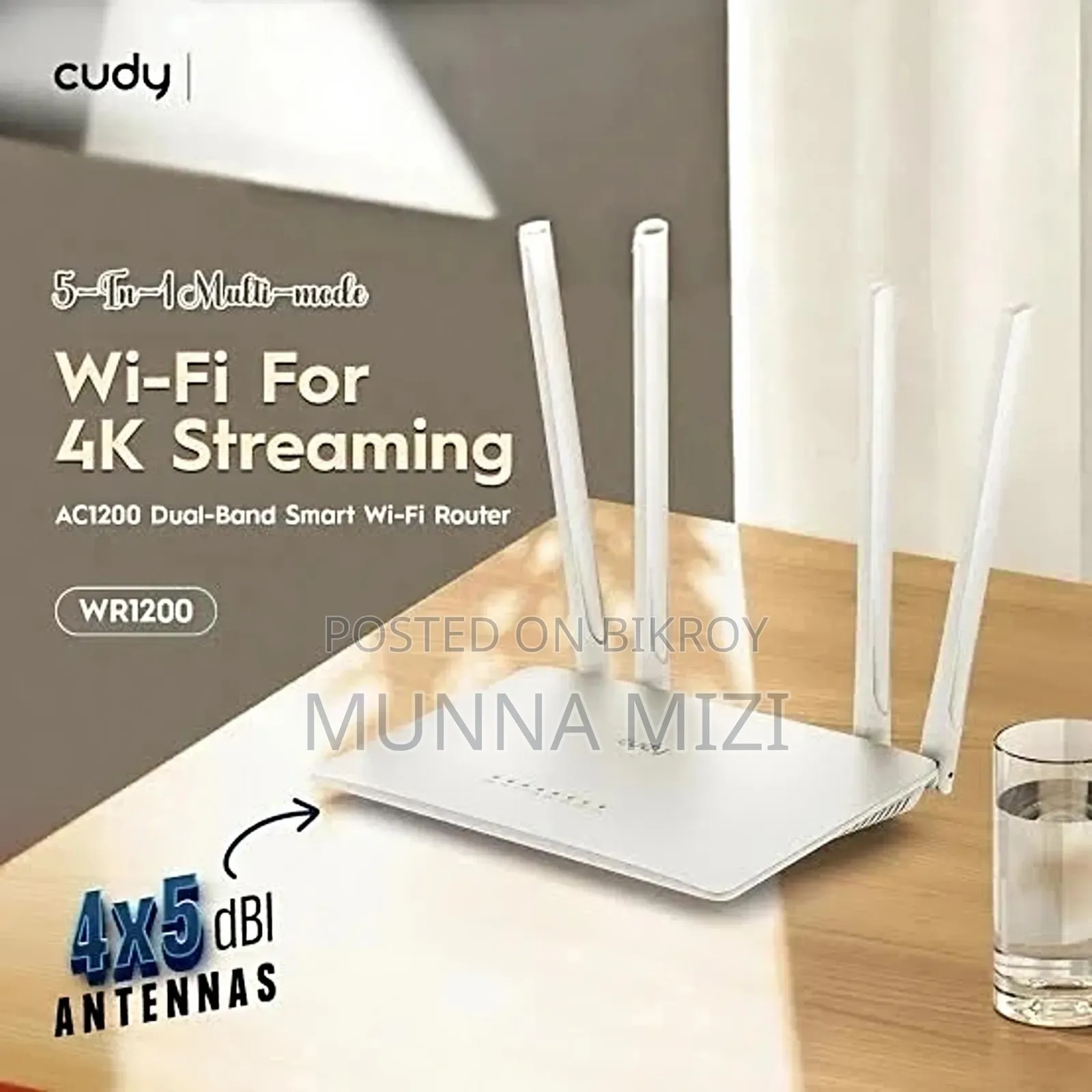 Cudy WR1200 V2.0 AC1200 Dual Band WiFi Router